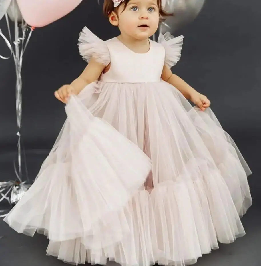 Customized Lovely Baby Girls Dresses Puffy Tulle O Neck Flower Girl Dress Kids Clothes First Birthday Party Gown
Customized Lovely Baby Girls Dresses Puffy Tulle O Neck Flower Girl Dress Kids Clothes First Birthday Party Gown