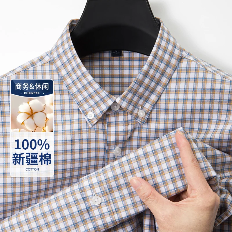 100% Cotton Anti- Wrinkle Men's Dress 2024 Spring Bussiness Fashion Stripes Shirts Long Sleeve Pure Cotton Clothes Male Clothes
100% Cotton Anti- Wrinkle Men's Dress 2024 Spring Bussiness Fashion Stripes Shirts Long Sleeve Pure Cotton Clothes Male Clothes