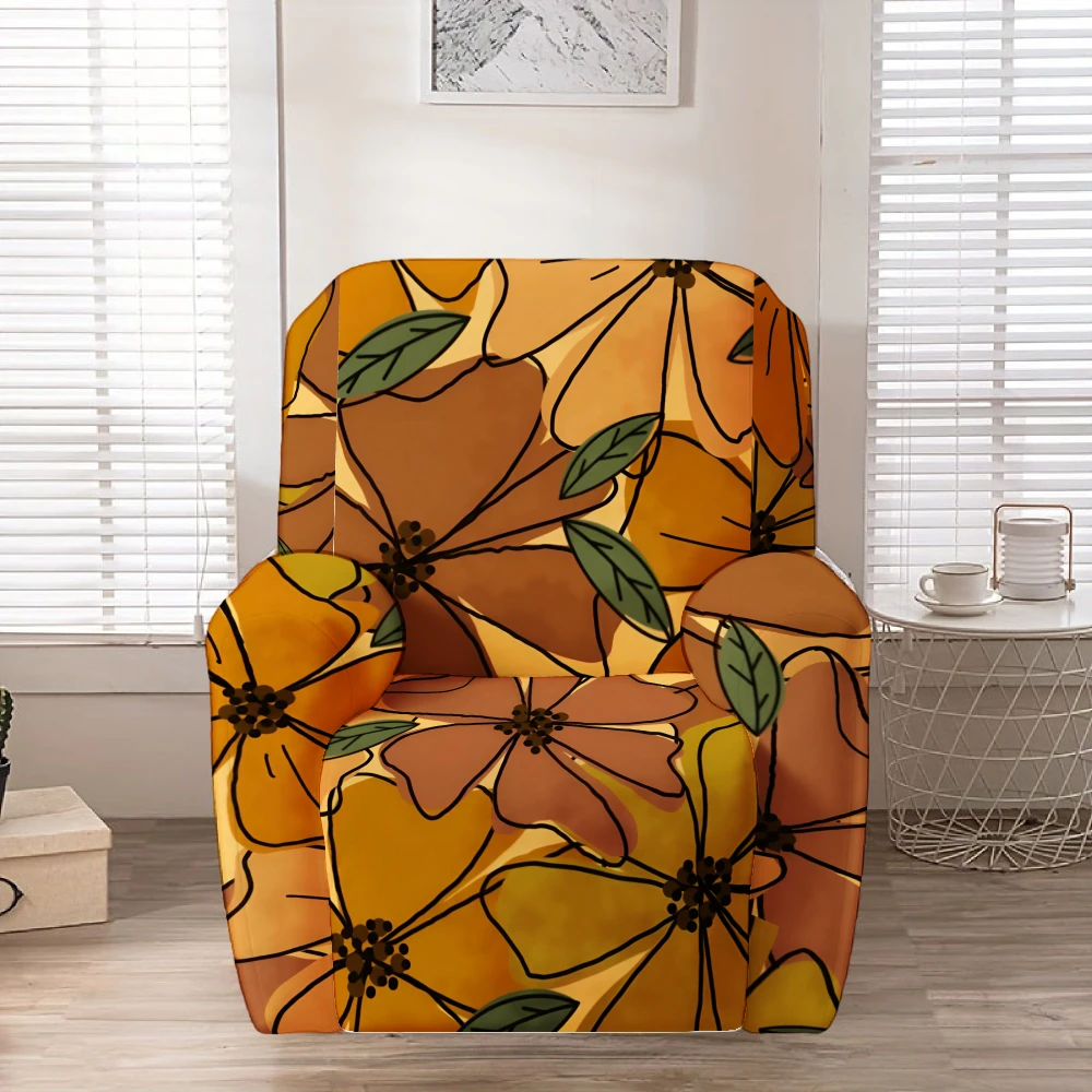 Orange Yellow Floral Print Recliner Chair Covers Stretch Slipcover
Orange Yellow Floral Print Recliner Chair Covers Stretch Slipcover