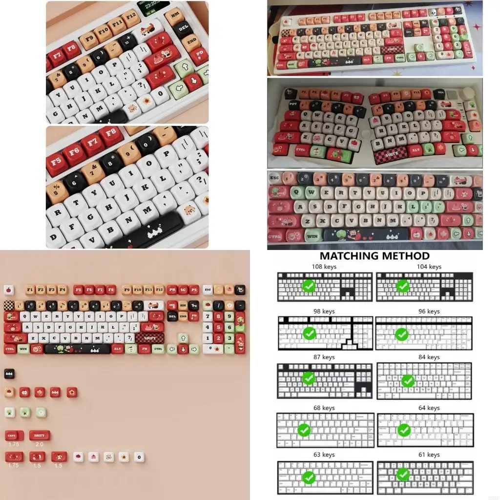 896F Fruit Themed Keycap Set OQO Height for Mechanical Keyboards Keycaps Set 127pcs
896F Fruit Themed Keycap Set OQO Height for Mechanical Keyboards Keycaps Set 127pcs