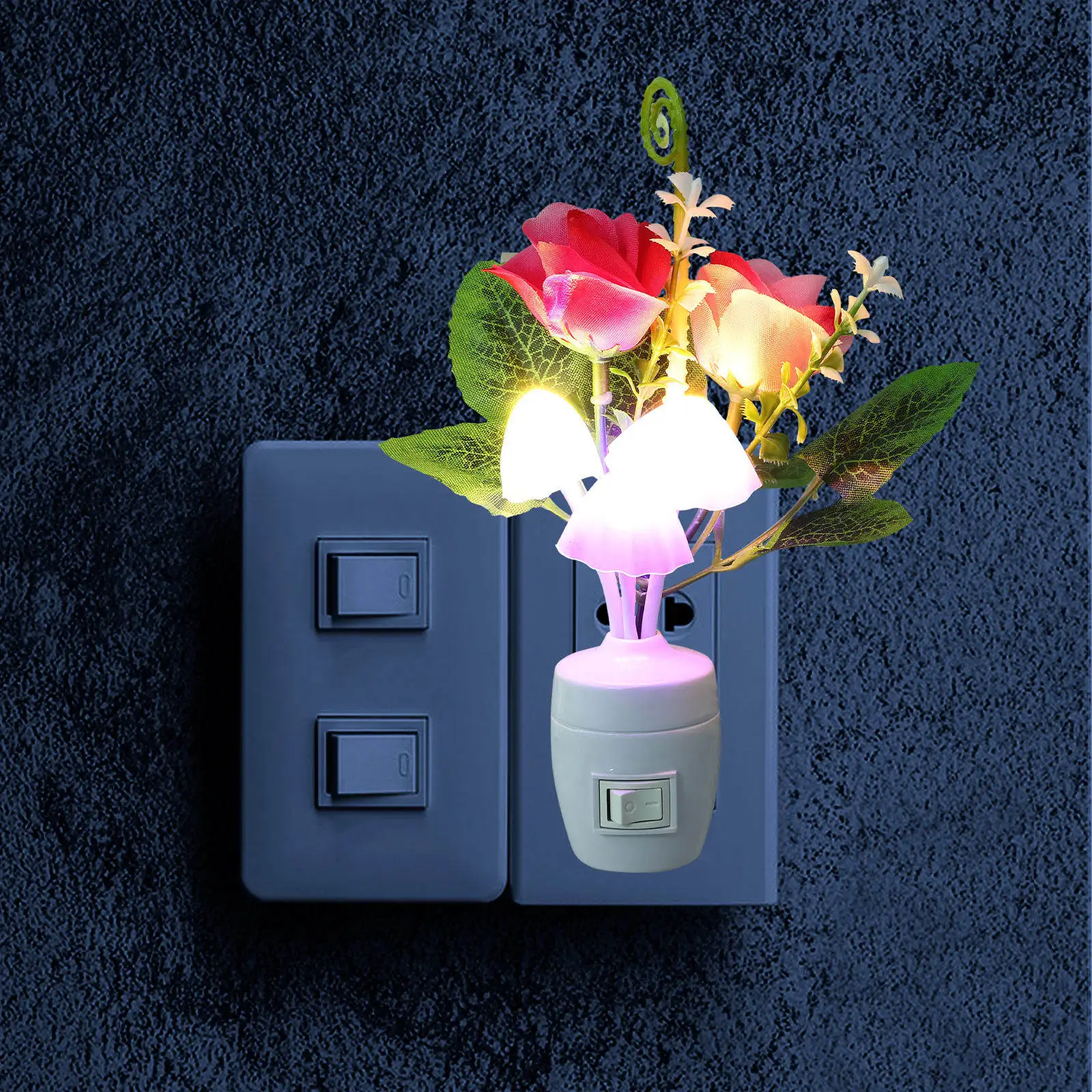 2Pcs LED Night Light Peony Shape Plug-in Color Changing Bedside Lamp for Bedroom Warm Soft Light 7 Auto Colors Small
2Pcs LED Night Light Peony Shape Plug-in Color Changing Bedside Lamp for Bedroom Warm Soft Light 7 Auto Colors Small