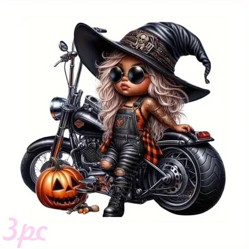 Witch on Motorcycle Halloween Iron-On Patch – Colorful Washable Heat Transfer Decal for T-Shirts Jeans Bags Hats
Witch on Motorcycle Halloween Iron-On Patch – Colorful Washable Heat Transfer Decal for T-Shirts Jeans Bags Hats