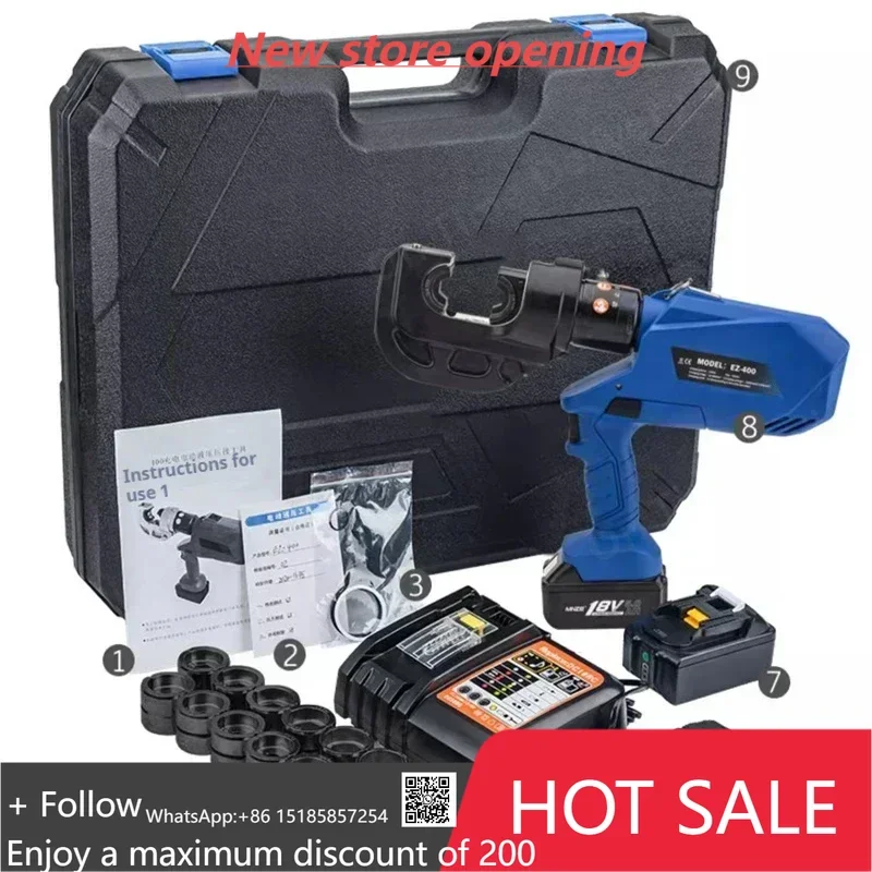 EZ-400 EZ-300 Rechargeable Hydraulic Pliers Electric Hydraulic Crimping DC18V/5Ah Charging Crimping Pliers Tool
EZ-400 EZ-300 Rechargeable Hydraulic Pliers Electric Hydraulic Crimping DC18V/5Ah Charging Crimping Pliers Tool