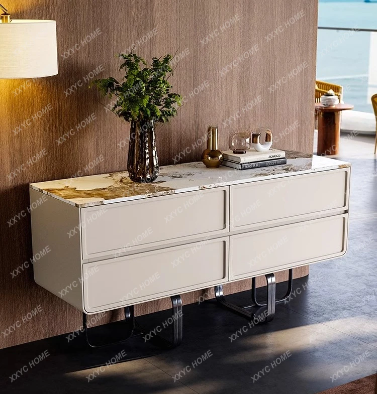 A Italian light luxury dining side cabinet high-end luxury modern simple entrance stainless steel locker
A Italian light luxury dining side cabinet high-end luxury modern simple entrance stainless steel locker
