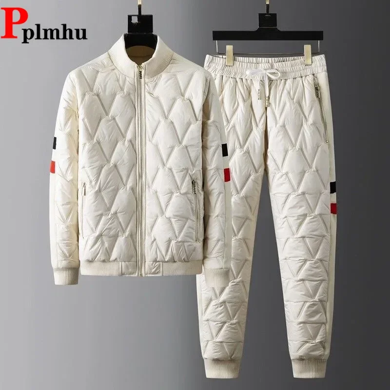 Big Size 95xl Down Cotton 2 Piece Set Casual Baggy Thick Harem Pant Outfit Snow Wear Winter Warm Quilted Jackets Top Conjuntos
Big Size 95xl Down Cotton 2 Piece Set Casual Baggy Thick Harem Pant Outfit Snow Wear Winter Warm Quilted Jackets Top Conjuntos