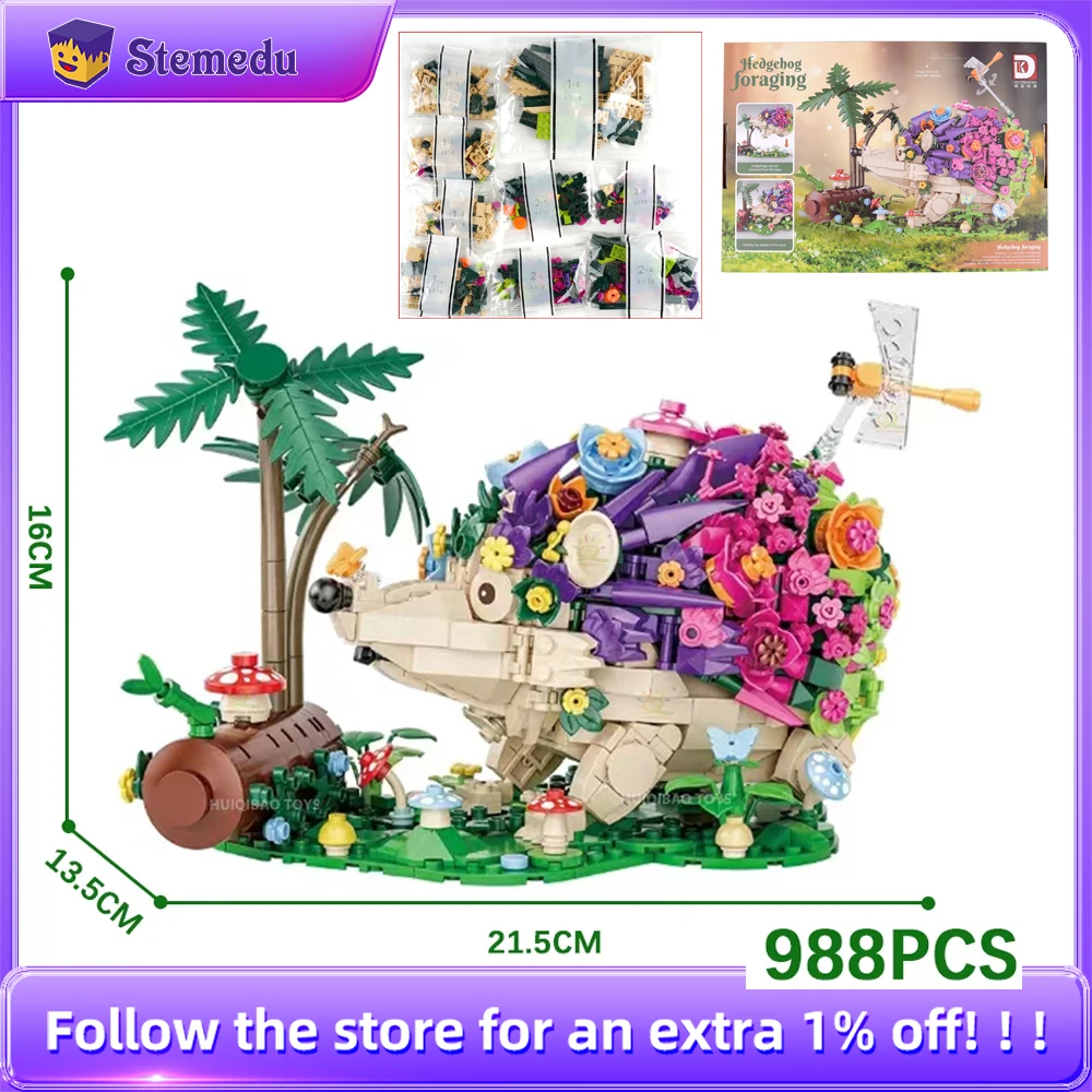 Moc Flower Hedgeho Foraging Model Building Block Toys Fly Bee Animals Decoration City Construction Toy Kids Adult Romantic Gift
Moc Flower Hedgeho Foraging Model Building Block Toys Fly Bee Animals Decoration City Construction Toy Kids Adult Romantic Gift