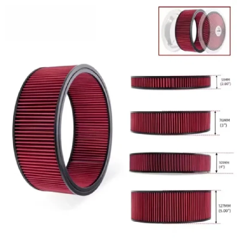 Universal High Flow 2"/ 3"/ 4"/5"Air Cleaner Filter Replacement Element For 14" Round Air Cleaner Set SBC BBC OFI149
Universal High Flow 2"/ 3"/ 4"/5"Air Cleaner Filter Replacement Element For 14" Round Air Cleaner Set SBC BBC OFI149