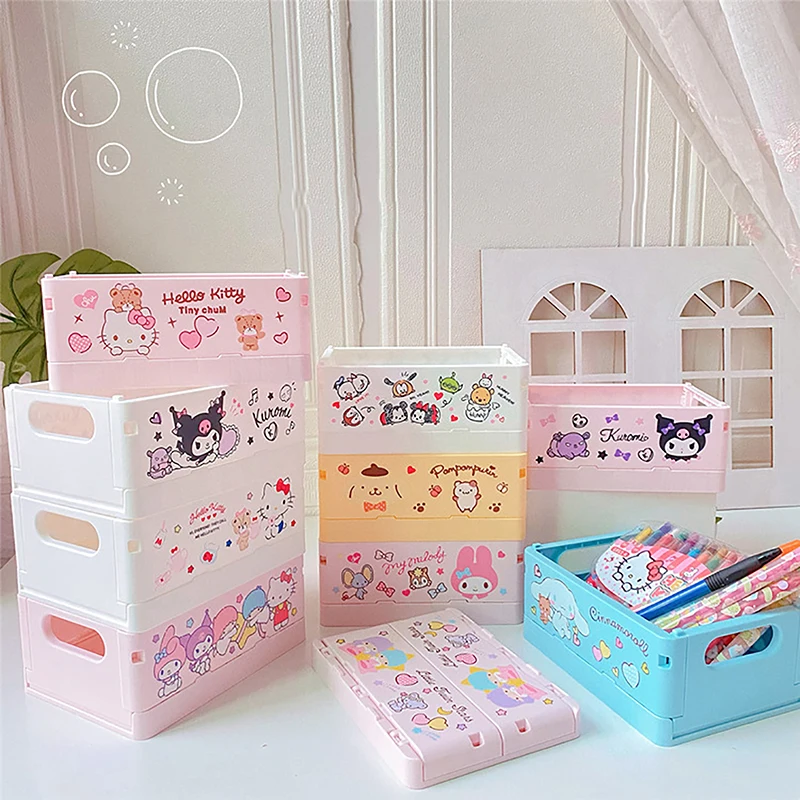 Sanrio складная коробка для хранения Kawaii Kuromi Melody Cinnamoroll Pom Purin аниме периферийная Kawaii Штабелируемая коробка подарок
Sanrio складная коробка для хранения Kawaii Kuromi Melody Cinnamoroll Pom Purin аниме периферийная Kawaii Штабелируемая коробка подарок