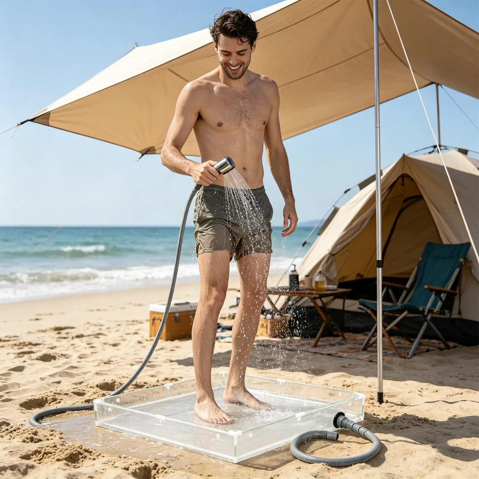 Portable Shower Pan PVC Bathing Tray With Drain Hose Shower Base For RV For Outdoor Indoor RV Motorhome Trailer Tent Camping
Portable Shower Pan PVC Bathing Tray With Drain Hose Shower Base For RV For Outdoor Indoor RV Motorhome Trailer Tent Camping