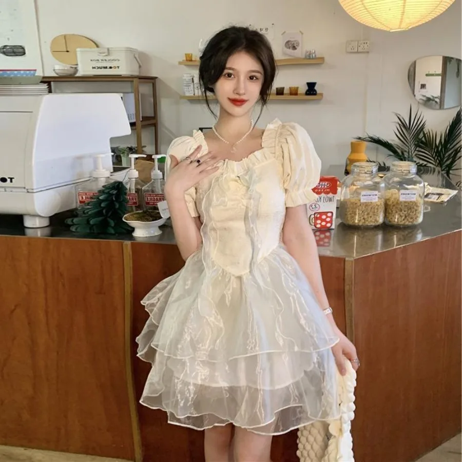 【New style】Summer princess sweet and spicy wind dresses women's youthful feeling sweet three layers girl's bows bows
【New style】Summer princess sweet and spicy wind dresses women's youthful feeling sweet three layers girl's bows bows