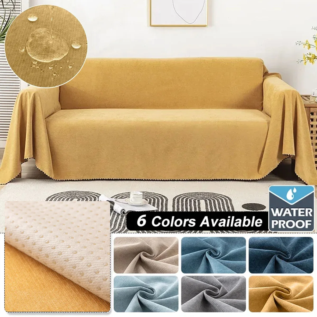 Waterproof Sofa Blanket Multipurpose Solid Color Furniture Cover Durable Fabric Dust-proof Anti-scratch Home Living Room Decor
Waterproof Sofa Blanket Multipurpose Solid Color Furniture Cover Durable Fabric Dust-proof Anti-scratch Home Living Room Decor