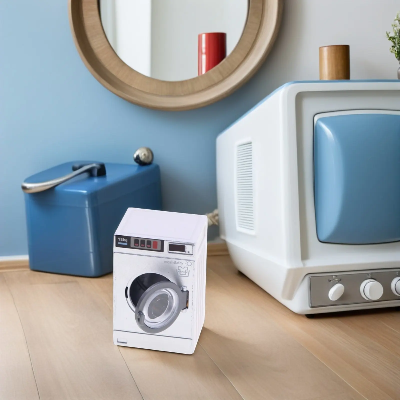 Miniature Washing Machine Realistic Washer Dryer for Dollhouse Laundry Room Furniture Accessories Pretend Play Pretend Appliance
Miniature Washing Machine Realistic Washer Dryer for Dollhouse Laundry Room Furniture Accessories Pretend Play Pretend Appliance