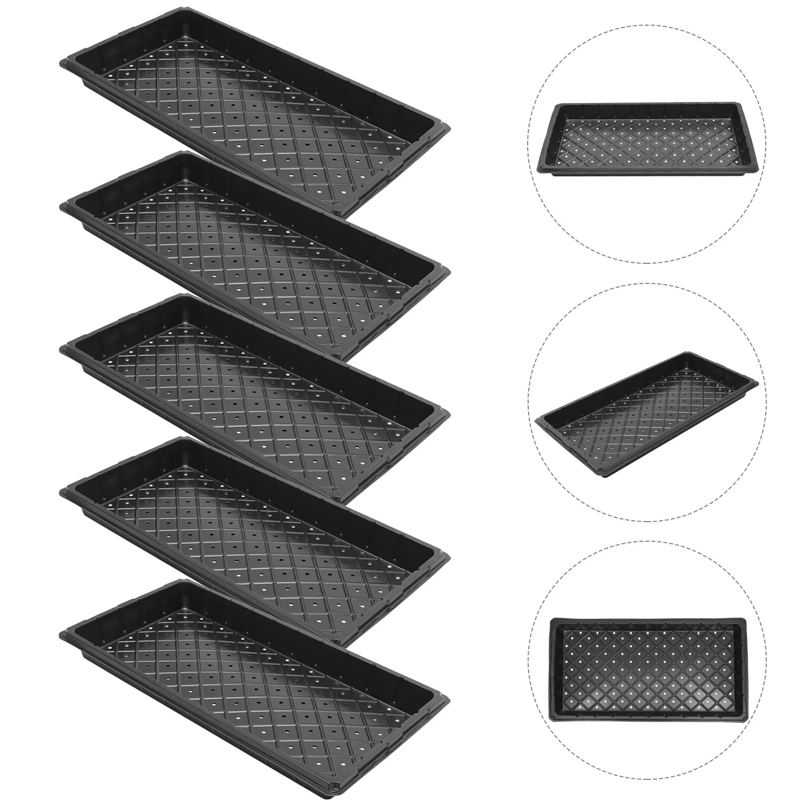 5pcs Plastic Germination Tray 1020 Seedling Growing Trays With Holes Thickened Plant Starter For Indoor Garden Nursery Vegetable
5pcs Plastic Germination Tray 1020 Seedling Growing Trays With Holes Thickened Plant Starter For Indoor Garden Nursery Vegetable