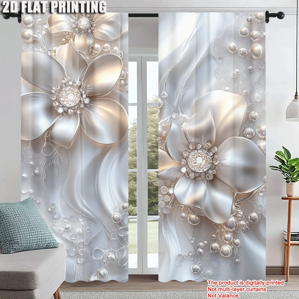 2Pcs Gray Diamond Pearl Butterfly Print Curtains Rod Hole Design For Easy Hanging Light Filtering Polyester Drapes For
2Pcs Gray Diamond Pearl Butterfly Print Curtains Rod Hole Design For Easy Hanging Light Filtering Polyester Drapes For