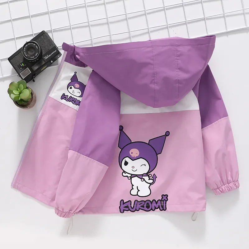 Baby Girls Jacket Coat Spring Autumn Children Miniso Sanrio Kuromi Long Sleeve Hooded Cartoon Outerwear fashion Kids Windbreaker
Baby Girls Jacket Coat Spring Autumn Children Miniso Sanrio Kuromi Long Sleeve Hooded Cartoon Outerwear fashion Kids Windbreaker