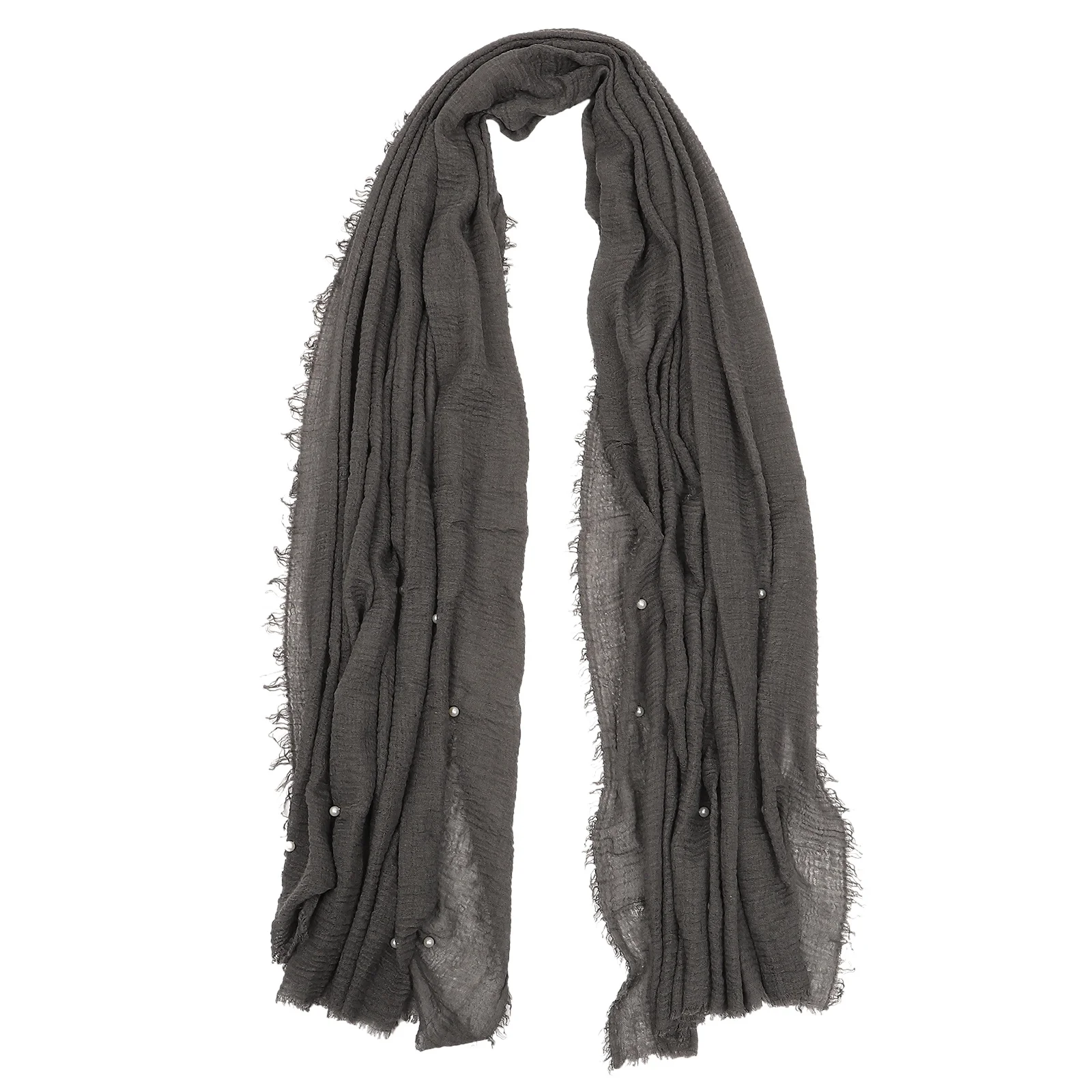 Pearl Decorated Headscarf Comfortable Cotton Material Elegant Ladies Shawl Multi purpose Outdoor Use Thin Scarf
Pearl Decorated Headscarf Comfortable Cotton Material Elegant Ladies Shawl Multi purpose Outdoor Use Thin Scarf