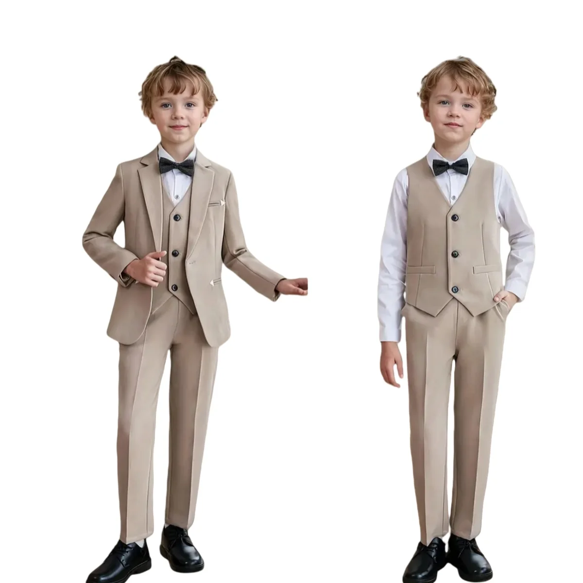 Flower Boys Khaki 5Pieces/Set Jacket Vest Pant Brooch Bowtie Wedding Outfit Kids Formal Birthday Suit Children Piano Host Dress
Flower Boys Khaki 5Pieces/Set Jacket Vest Pant Brooch Bowtie Wedding Outfit Kids Formal Birthday Suit Children Piano Host Dress