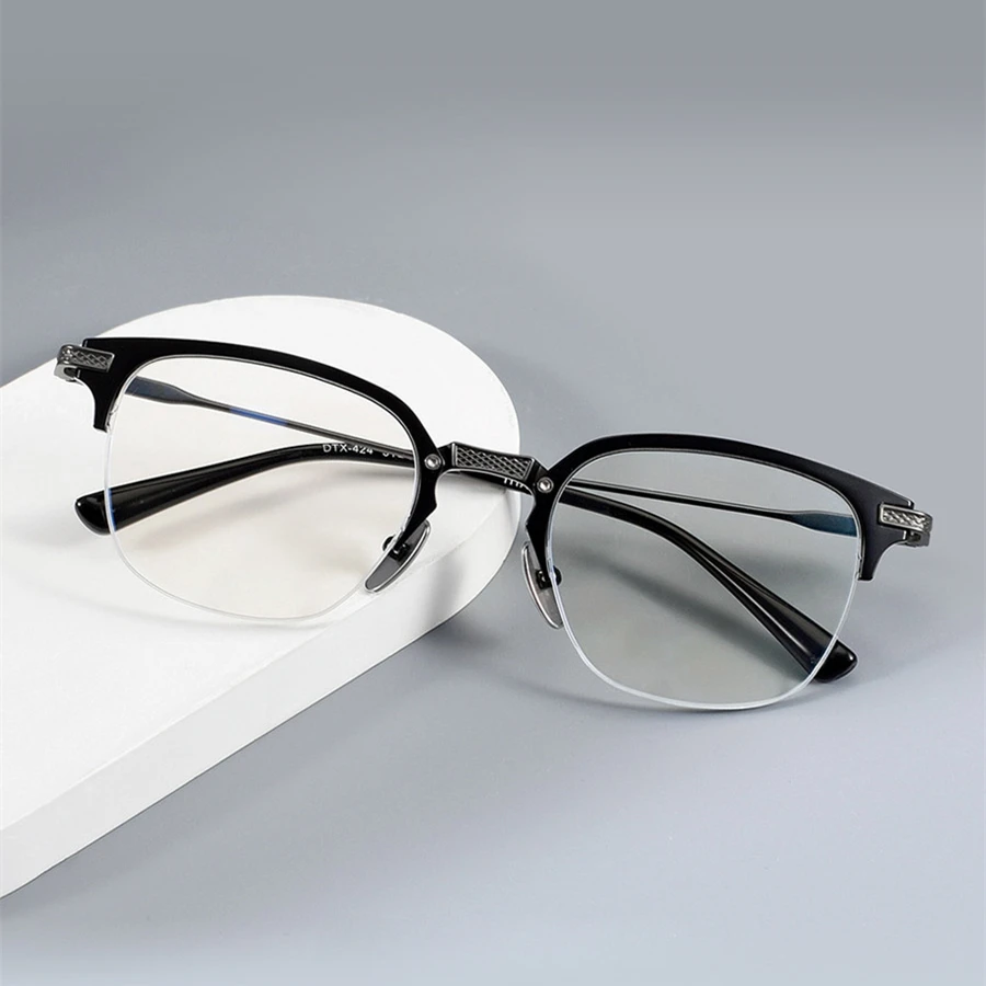 Высококачественные титановые модные очки без оправы, мужские очки большого размера, квадратные полубезрамочные очки, деловые очки, мужские
Высококачественные титановые модные очки без оправы, мужские очки большого размера, квадратные полубезрамочные очки, деловые очки, мужские