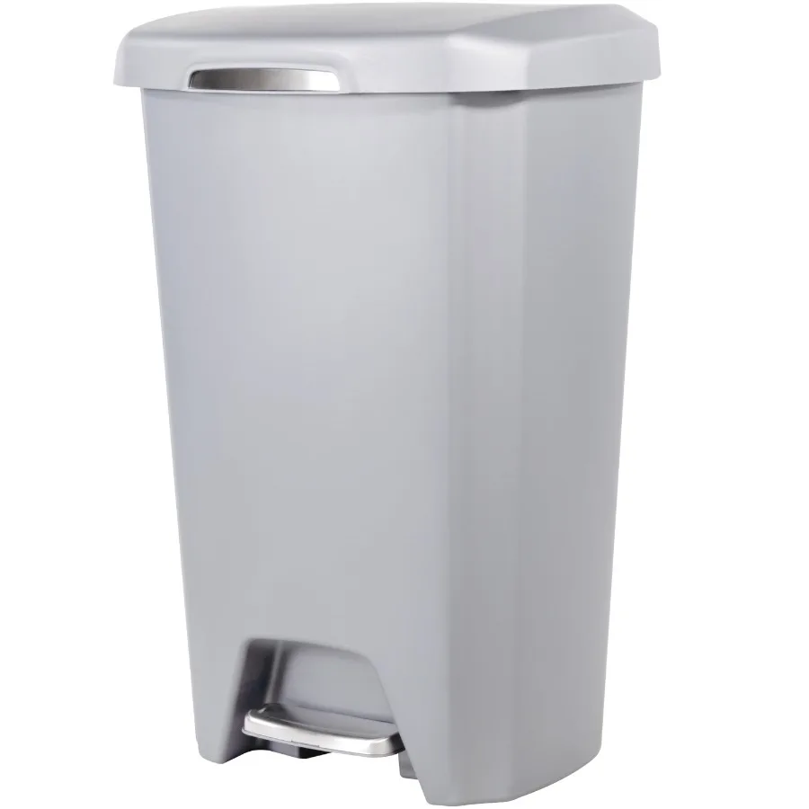 Kitchen Trash Can, 12.1 Gallon Plastic Step Garbage Bin with Soft Close Foot Pedal Lid, Gray
Kitchen Trash Can, 12.1 Gallon Plastic Step Garbage Bin with Soft Close Foot Pedal Lid, Gray