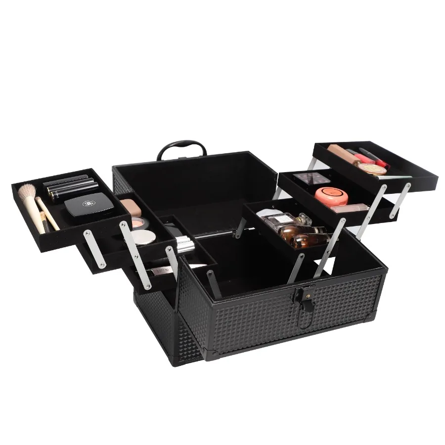 Large Train Case Makeup Organizer with 6 Trays for Travel Holds Cosmetics Accessories Matte Finish 8.6 x 11.8 x 9.4
Large Train Case Makeup Organizer with 6 Trays for Travel Holds Cosmetics Accessories Matte Finish 8.6 x 11.8 x 9.4