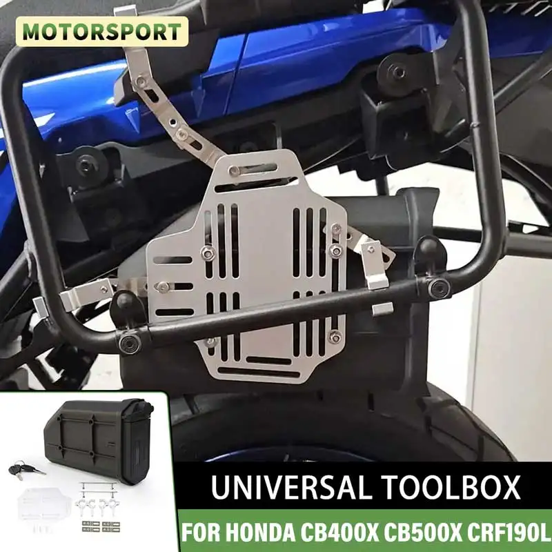 For Honda CB400X CB500X CRF190L Tool Box Side Bracket Decorative First-aid/Breakdown kit Motorcycle Waterproof Side Toolbox
For Honda CB400X CB500X CRF190L Tool Box Side Bracket Decorative First-aid/Breakdown kit Motorcycle Waterproof Side Toolbox
