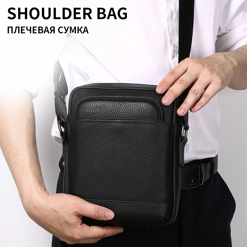 Men's genuine leather crossbody bag, square, lightweight, multi-pocket, high-end travel and business single-shoulder bag
Men's genuine leather crossbody bag, square, lightweight, multi-pocket, high-end travel and business single-shoulder bag