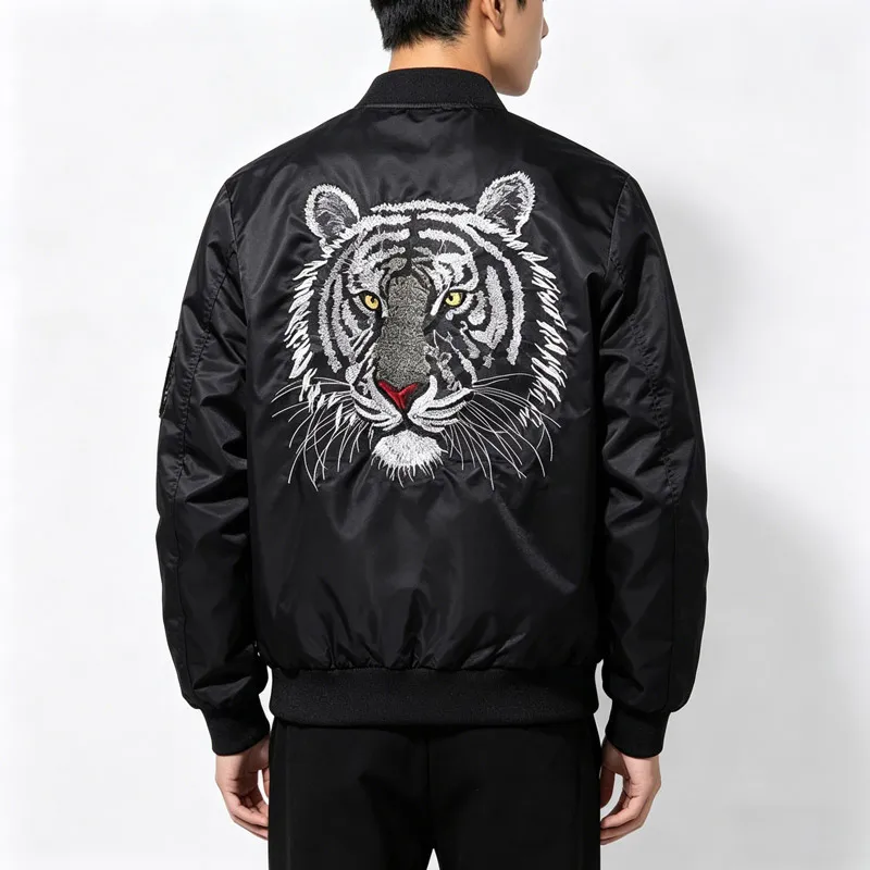 Tiger Embroidered Bomber Jacket Men Outerwear Pilot Military Windbreak Spring Autumn Men Padded Mens Varsity Coat Luxury
Tiger Embroidered Bomber Jacket Men Outerwear Pilot Military Windbreak Spring Autumn Men Padded Mens Varsity Coat Luxury