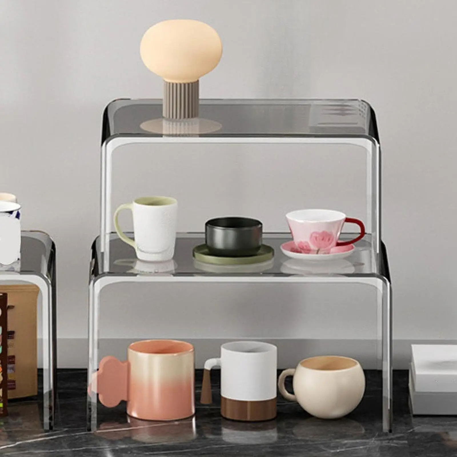2Pcs Desktop Organizer Shelf Multifunctional Container Stackable Tea Cup Organizer Desktop Storage Stand Office Storage Rack
2Pcs Desktop Organizer Shelf Multifunctional Container Stackable Tea Cup Organizer Desktop Storage Stand Office Storage Rack