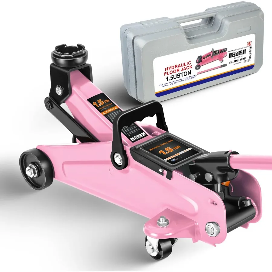 Низкопрофильный гидравлический напольный домкрат 1,5 тонны, 3000 фунтов, стальной сервисный домкрат для тележки с поворотными роликами, защита от перегрузки и безопасность
Низкопрофильный гидравлический напольный домкрат 1,5 тонны, 3000 фунтов, стальной сервисный домкрат для тележки с поворотными роликами, защита от перегрузки и безопасность