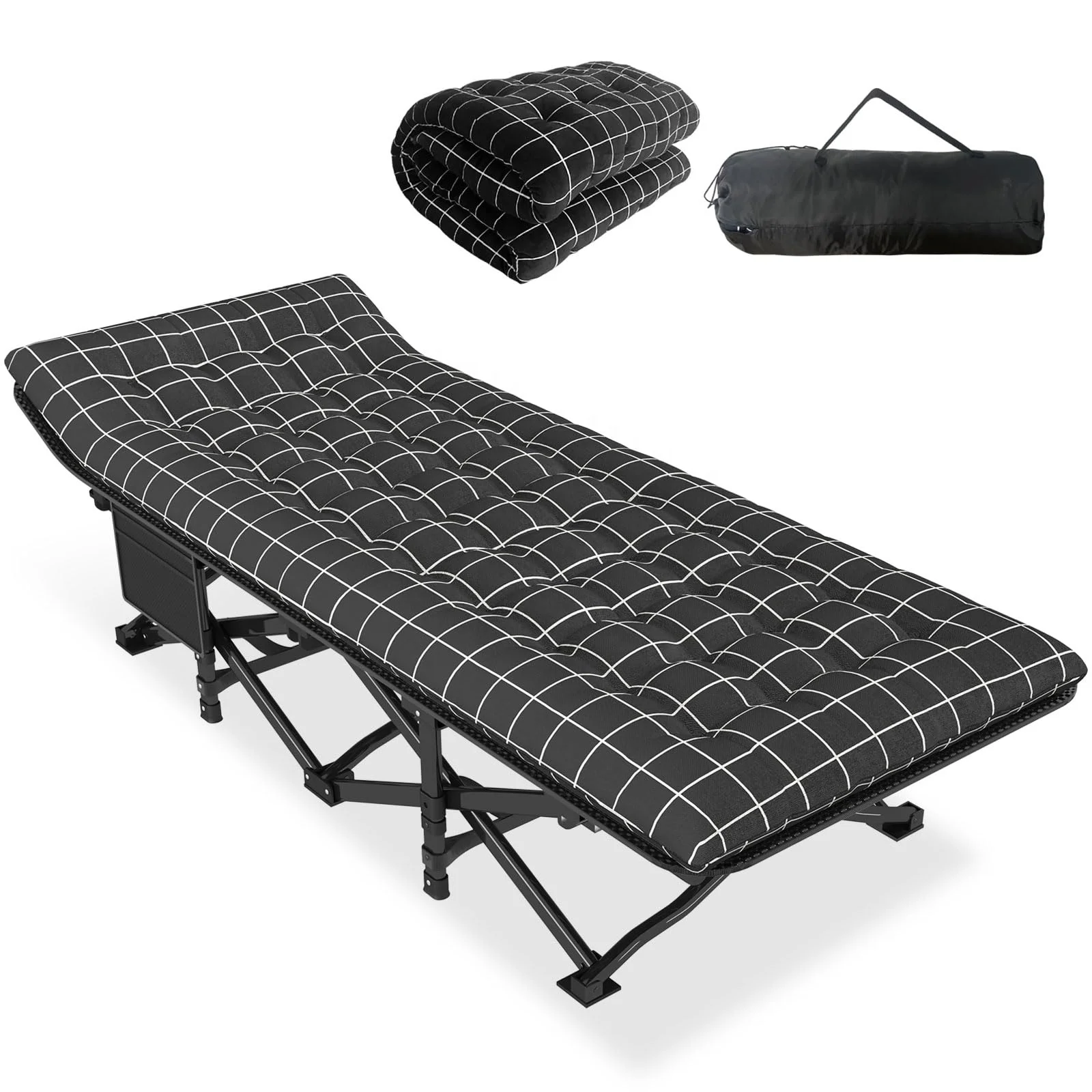 Outdoor and Indoor Comfortable Portable Metal Steel X Shape Frame Fold Bed Camping Cot for Adults Sleeping with Cushion
Outdoor and Indoor Comfortable Portable Metal Steel X Shape Frame Fold Bed Camping Cot for Adults Sleeping with Cushion
