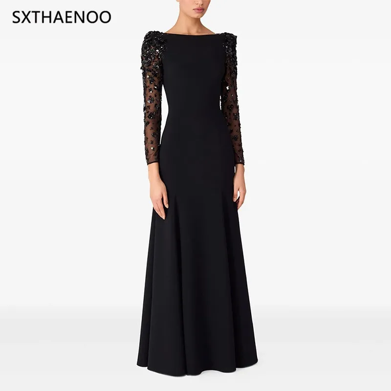 SXTHAENOO HIGH STREET Модное дизайнерское вечернее платье Женское длинное банкетное платье трасси с длинными рукавами и бриллиантами, расшитое бисером
SXTHAENOO HIGH STREET Модное дизайнерское вечернее платье Женское длинное банкетное платье трасси с длинными рукавами и бриллиантами, расшитое бисером