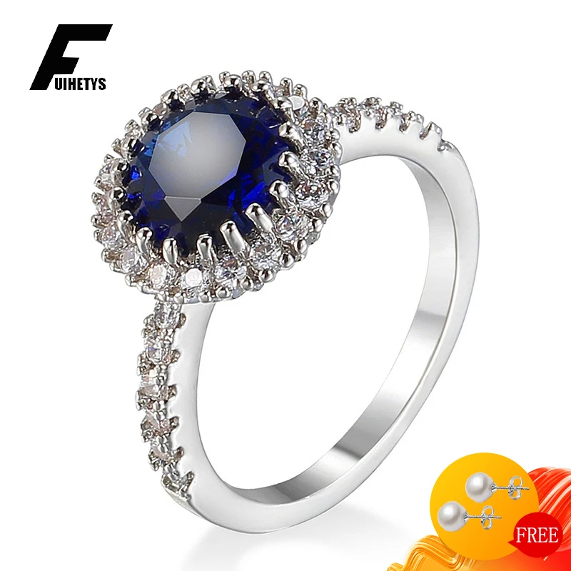 Trendy Ring Silver 925 Jewelry Round Sapphire Zircon Gemstone Rings for Women Wedding Engagement Party Gift Ornaments Wholesale
Trendy Ring Silver 925 Jewelry Round Sapphire Zircon Gemstone Rings for Women Wedding Engagement Party Gift Ornaments Wholesale