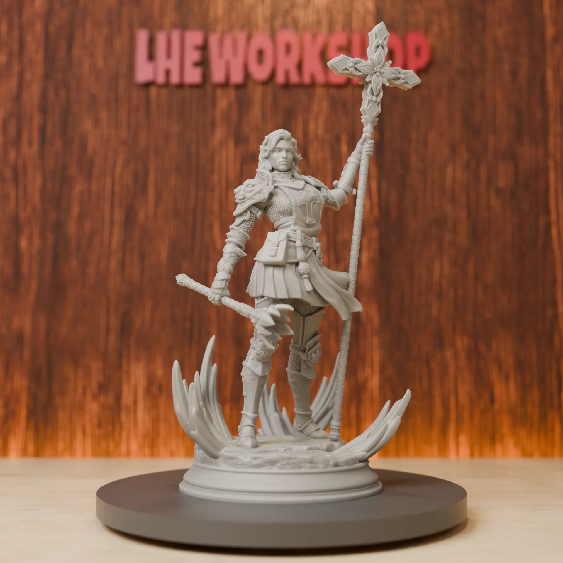 Human Female Cleric | 28mm-75mm | Resin 3D Printed DND Pathfinder Mini | Unpainted Grey
Human Female Cleric | 28mm-75mm | Resin 3D Printed DND Pathfinder Mini | Unpainted Grey