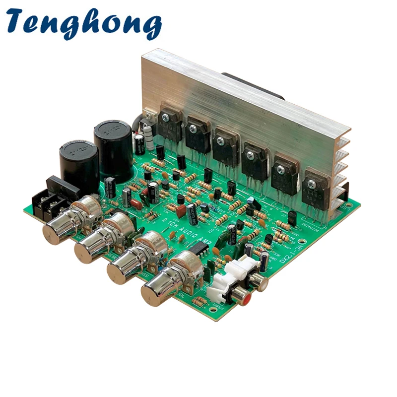 Tenghong 1pcs Bluetooth Audio Amplifier Board 100W+100W+100W 2.1 Channel Subwoofer Power Amplifier Audio Board With Cooling Fan
Tenghong 1pcs Bluetooth Audio Amplifier Board 100W+100W+100W 2.1 Channel Subwoofer Power Amplifier Audio Board With Cooling Fan