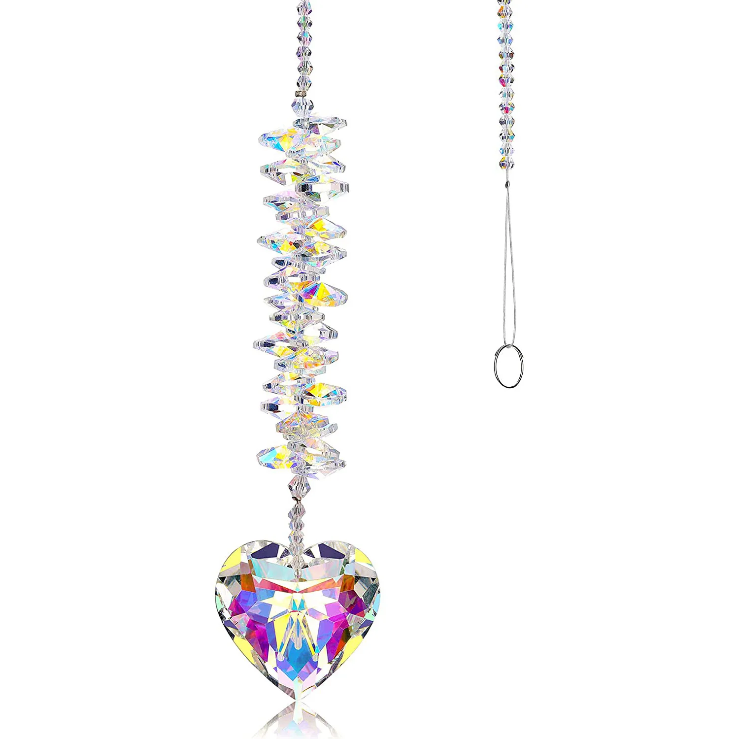 Camal 1PCS Crystal Love Pendant Suncatcher Heart Prisms Chandelier Maker Rainbow Chains Hanging Curtains Wedding Home Decoration
Camal 1PCS Crystal Love Pendant Suncatcher Heart Prisms Chandelier Maker Rainbow Chains Hanging Curtains Wedding Home Decoration