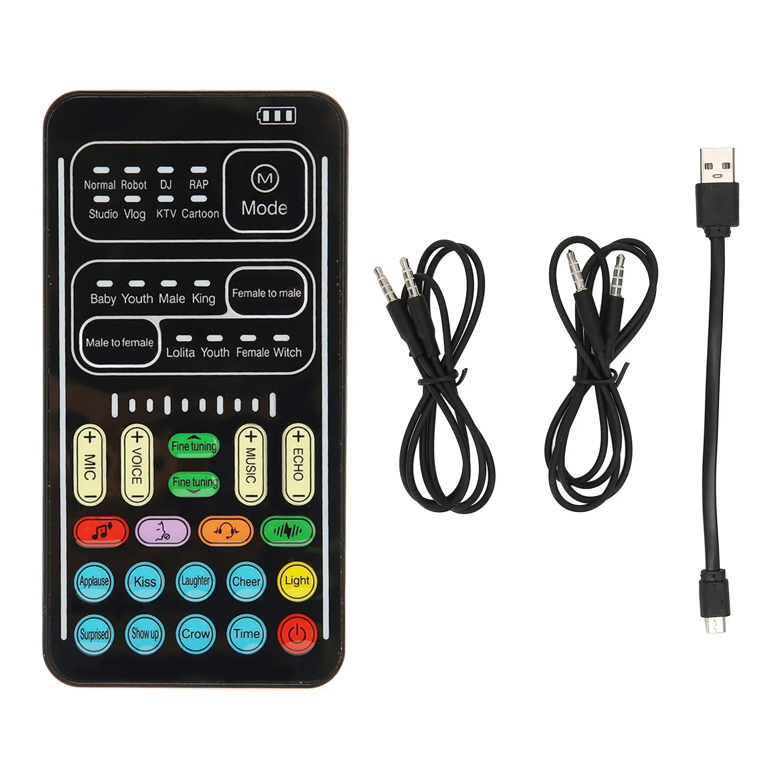 Voice Changer PC 450mah 5V Multifunctional Portable Sound Changer Mini Sound Card for Mobile Phone Computer Game Devices I9
Voice Changer PC 450mah 5V Multifunctional Portable Sound Changer Mini Sound Card for Mobile Phone Computer Game Devices I9