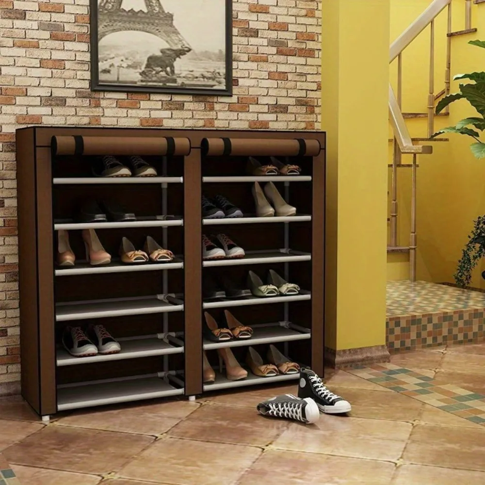 6 Tier 36pair Portable Shelf Shoe Storage Organizer with Dust-proof Water-proof Organizer of the hallway and bedroom entrance
6 Tier 36pair Portable Shelf Shoe Storage Organizer with Dust-proof Water-proof Organizer of the hallway and bedroom entrance