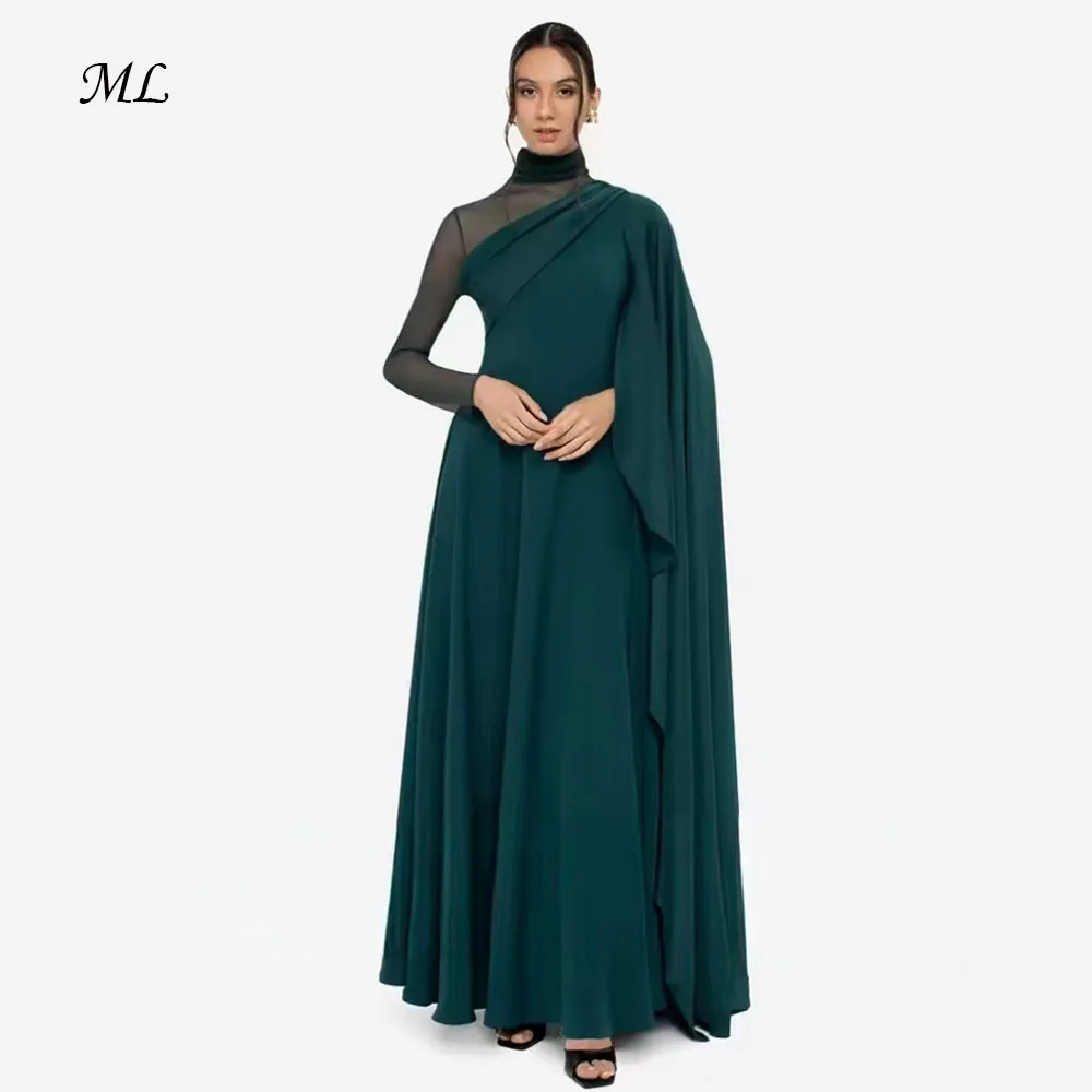 ML Customized Modest Evening Dresses Illusion Patchwork Prom Gown High Collar Long Sleeves Elegant Wedding Party Dress Dinner
ML Customized Modest Evening Dresses Illusion Patchwork Prom Gown High Collar Long Sleeves Elegant Wedding Party Dress Dinner
