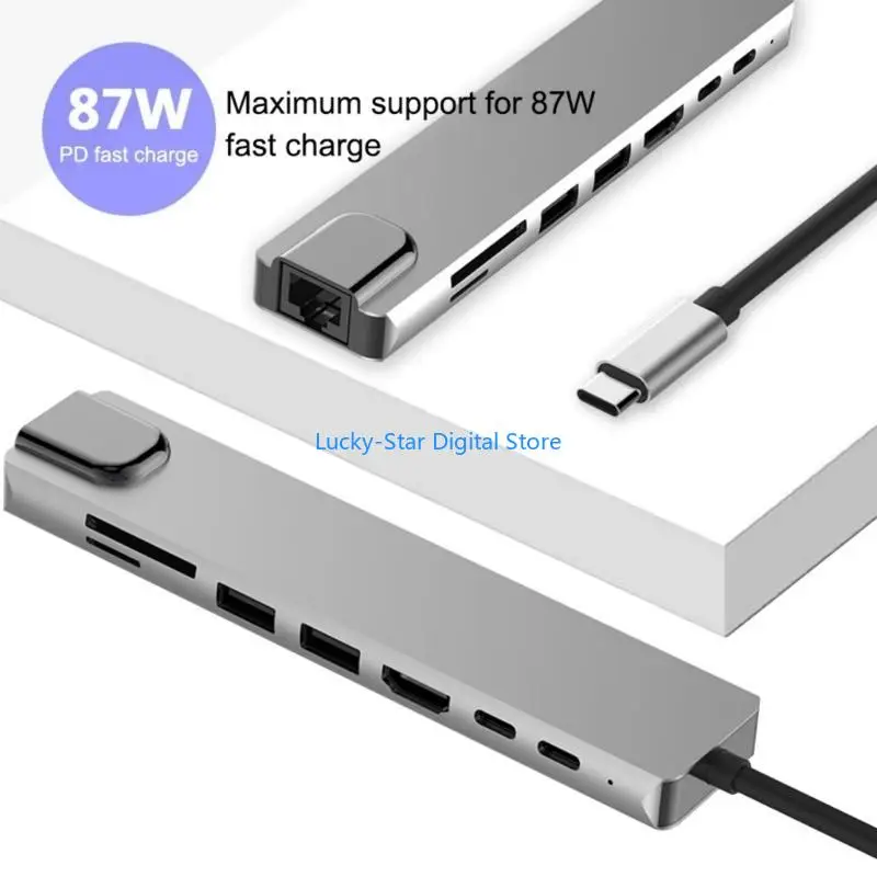 N7MC Aluminum USB C Hub с 100 Мбит / с Ethernet HDTV 4K Выход для передовых ноутбуков
N7MC Aluminum USB C Hub с 100 Мбит / с Ethernet HDTV 4K Выход для передовых ноутбуков