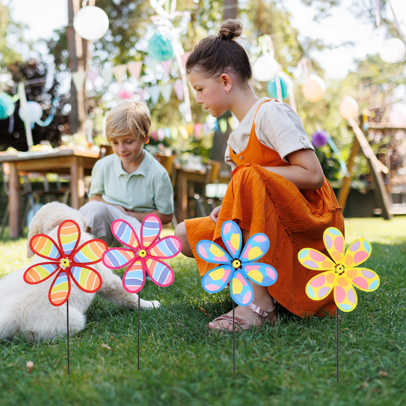 4 Pcs Colorful Windmill Decorative Stakes Bright Colors Rotate Fun Joy Garden Lawn Party Occasions Great Gift Outdoor Landscape
4 Pcs Colorful Windmill Decorative Stakes Bright Colors Rotate Fun Joy Garden Lawn Party Occasions Great Gift Outdoor Landscape