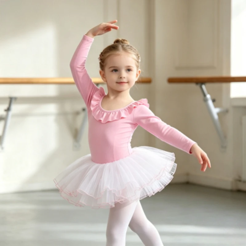 Cotton Dance Outfit for Toddler Girls,Summer Ballet Set with Long Sleeves and Trimmed Skirt, Practice Dancewear for Little Girls
Cotton Dance Outfit for Toddler Girls,Summer Ballet Set with Long Sleeves and Trimmed Skirt, Practice Dancewear for Little Girls
