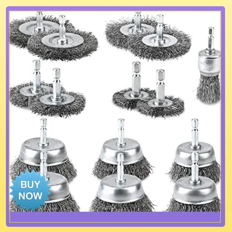 15 Pack Wire Brush Set With 1/4 Inch Hex Shank, Wire Cup Brush For Drill, Mold Wire Brush For Drill Bit
15 Pack Wire Brush Set With 1/4 Inch Hex Shank, Wire Cup Brush For Drill, Mold Wire Brush For Drill Bit