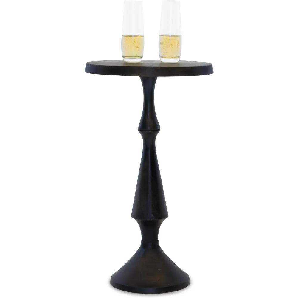 Маленький круглый черный приставной столик, Nero, 21, высота, винтажный металлический акцент, боковой, пьедестал, коктейльные столы и напитки для Li
Маленький круглый черный приставной столик, Nero, 21, высота, винтажный металлический акцент, боковой, пьедестал, коктейльные столы и напитки для Li