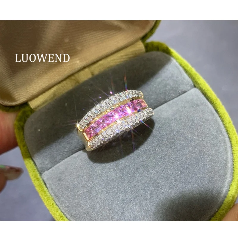 Кольца LUOWEND из 100% желтого золота 18 карат, роскошные ювелирные изделия с бриллиантами, романтическое обручальное кольцо с сапфиром розового цвета для женщин, свадебная вечеринка
Кольца LUOWEND из 100% желтого золота 18 карат, роскошные ювелирные изделия с бриллиантами, романтическое обручальное кольцо с сапфиром розового цвета для женщин, свадебная вечеринка