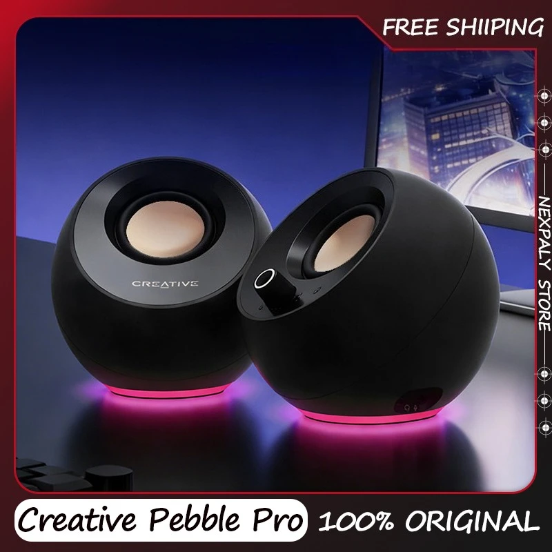 Creative Pebble Pro Bluetooth 5.3 Speaker RGB Lighting Audiovisual Upgraded Desktop Sound System RGB Cool Lighting 200 Gift
Creative Pebble Pro Bluetooth 5.3 Speaker RGB Lighting Audiovisual Upgraded Desktop Sound System RGB Cool Lighting 200 Gift