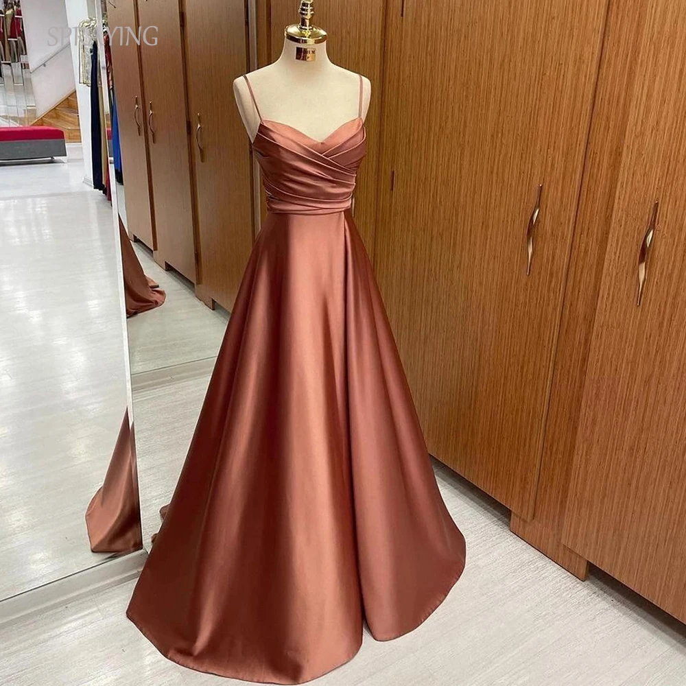 SPRAYING Formal Evening Dresses Spaghetti Straps A-line Prom Gown Mono Simple Elegant Party Dresses Custom Made Lace-up
SPRAYING Formal Evening Dresses Spaghetti Straps A-line Prom Gown Mono Simple Elegant Party Dresses Custom Made Lace-up