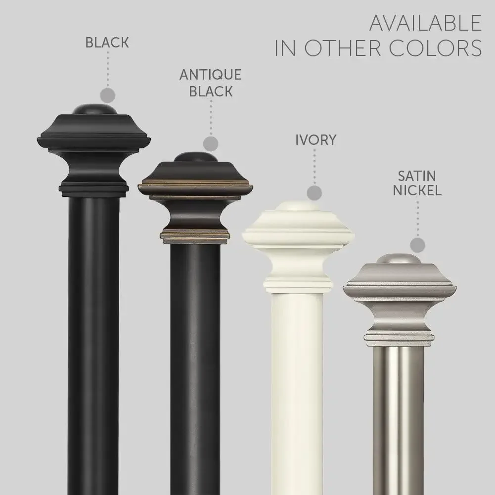 Drapery Treatment Window Curtain Rod - Square Design 1 1/8 Rod. 120 to 240 Inch - Satin Nickel
Drapery Treatment Window Curtain Rod - Square Design 1 1/8 Rod. 120 to 240 Inch - Satin Nickel
