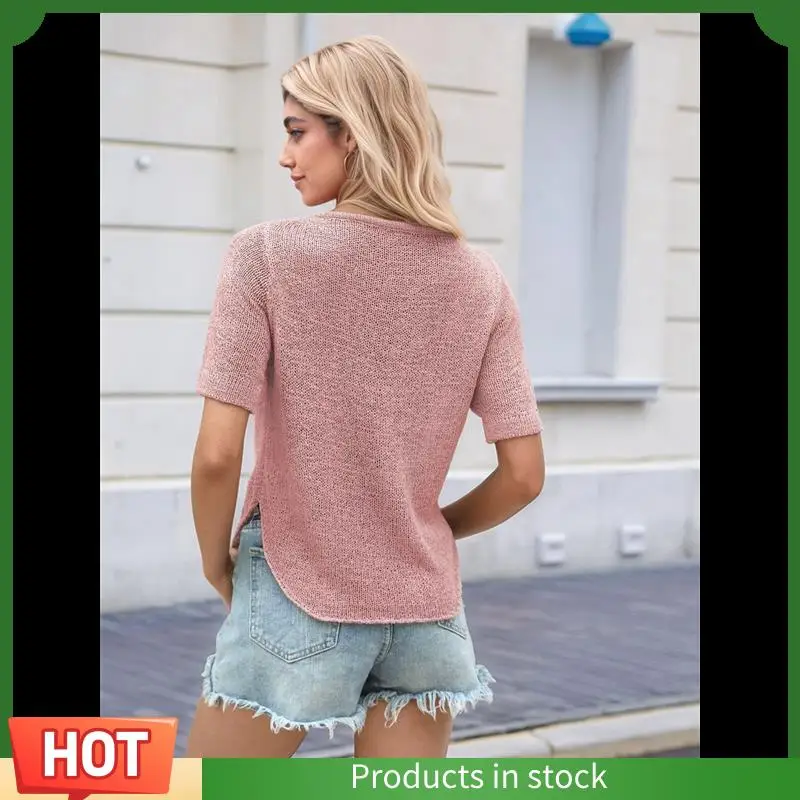 Intuitive Knit Hollow Tops For Women V Neck Short Sleeve Casual Shirts Summer Tunic Tops Blouses
Intuitive Knit Hollow Tops For Women V Neck Short Sleeve Casual Shirts Summer Tunic Tops Blouses