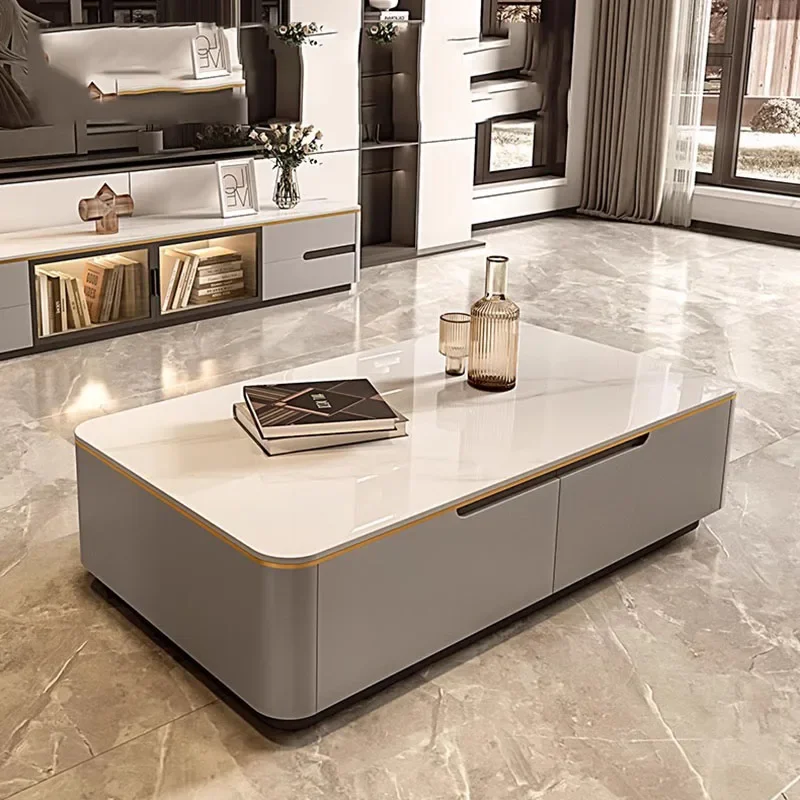 Living Room Luxury Coffee Table Trau Storage Modern Mesa Lateral Mobile Coffe Table White Minimalist Couchtisch Furniture
Living Room Luxury Coffee Table Trau Storage Modern Mesa Lateral Mobile Coffe Table White Minimalist Couchtisch Furniture
