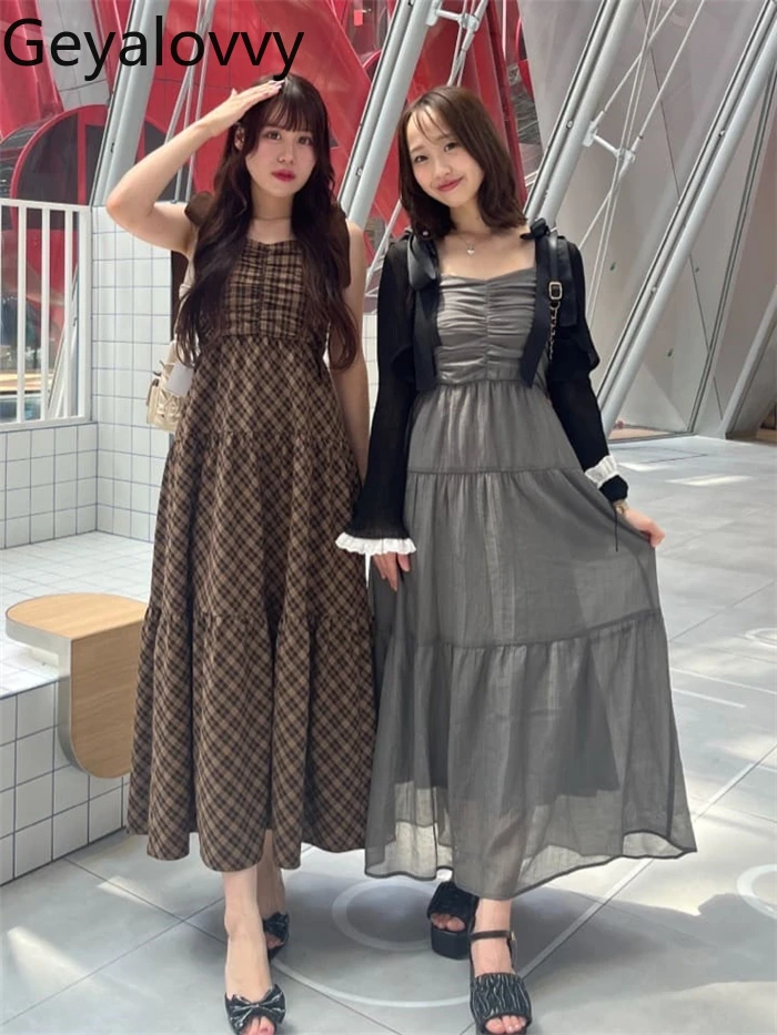 Лето-Осеннее новое шифоновое платье со съемным галстуком-бабочкой и открытой спиной на бретелях, новинка 2025, винтажные женские элегантные повседневные длинные платья
Лето-Осеннее новое шифоновое платье со съемным галстуком-бабочкой и открытой спиной на бретелях, новинка 2025, винтажные женские элегантные повседневные длинные платья